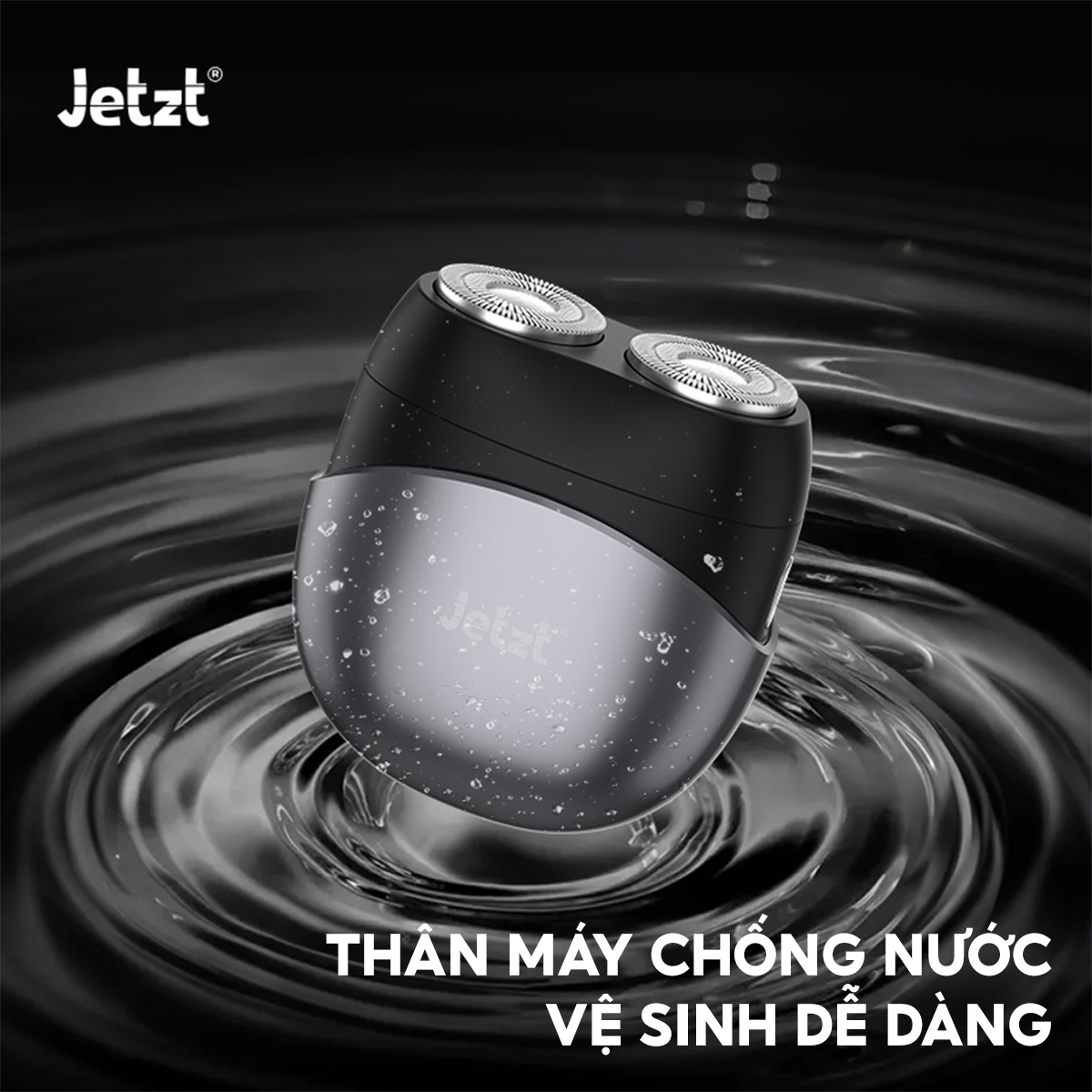 Máy cạo râu mini Jetzt S70 nhỏ gọn, 2 lưỡi dao sắc bén, bỏ túi tiện lợi