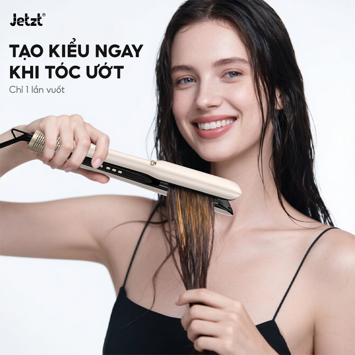Máy sấy duỗi tóc 2in1 Jetzt AS900, 6 chế độ nhiệt, tạo kiểu sấy khô đa năng