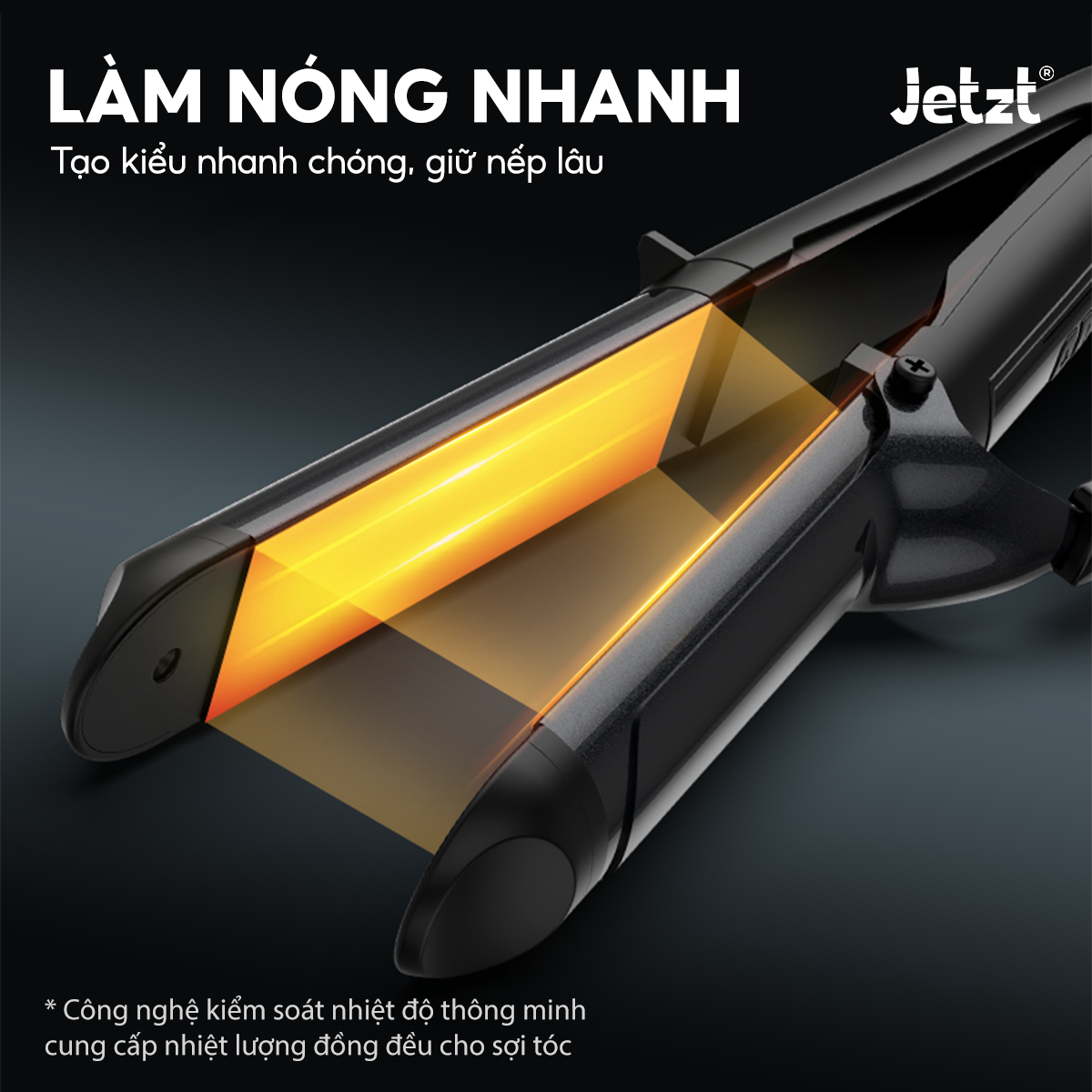 Máy uốn duỗi và tạo kiểu Jetzt HS300, đa chức năng, công nghệ ion âm, giảm hư tổn tóc