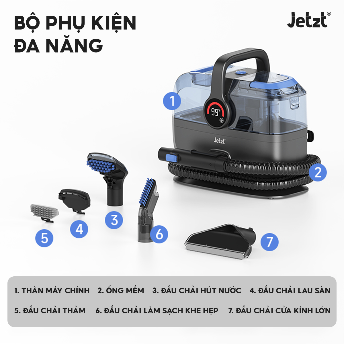 Máy giặt sofa G7 - Dành cho sofa, nệm thảm, cửa kính, lực hút mạnh 14.000PA