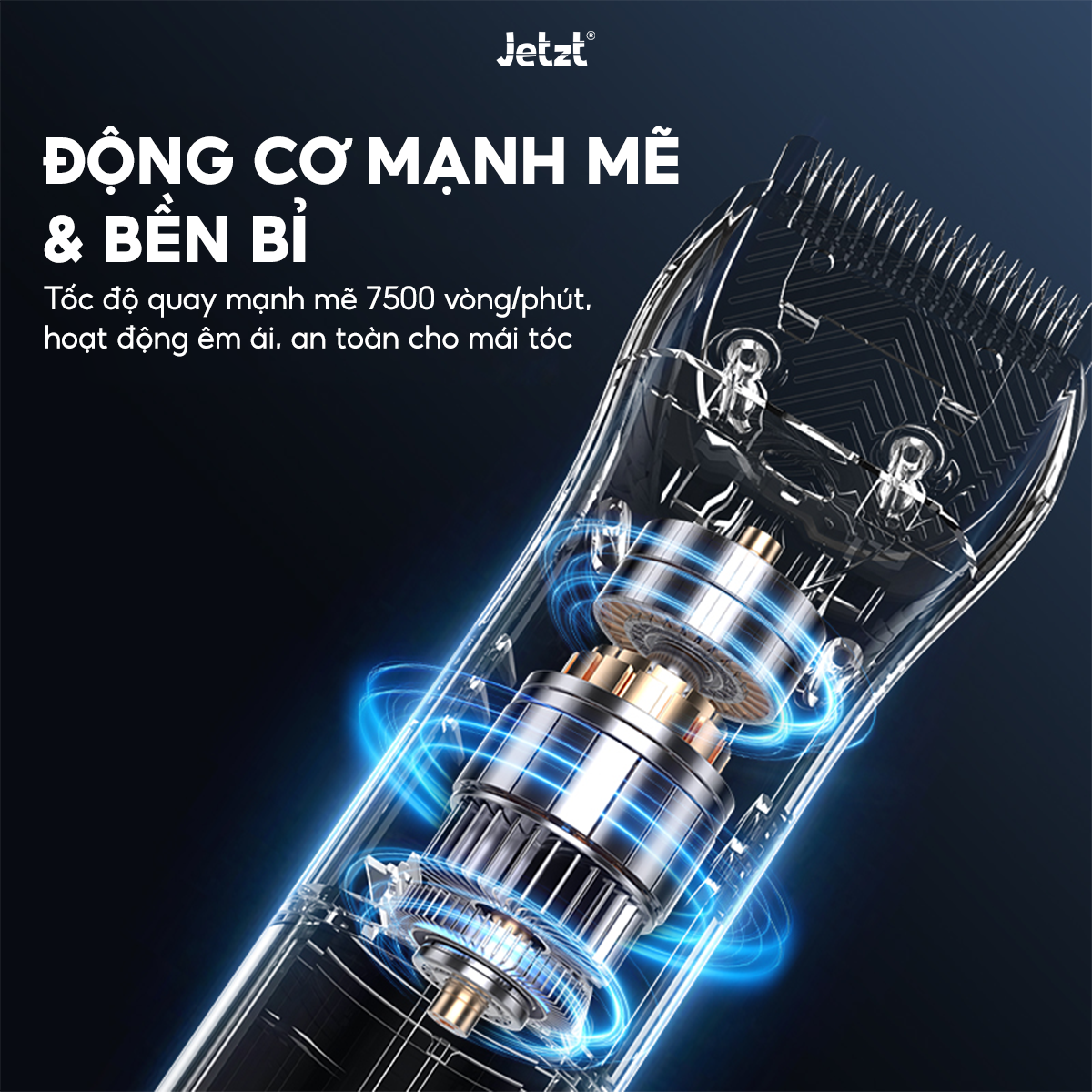 Máy cạo râu đa năng 5in1 Jetzt S80, Tông Đơ, Cạo Râu, Tỉa Lông Mũi tiện lợi, chống nước an toàn