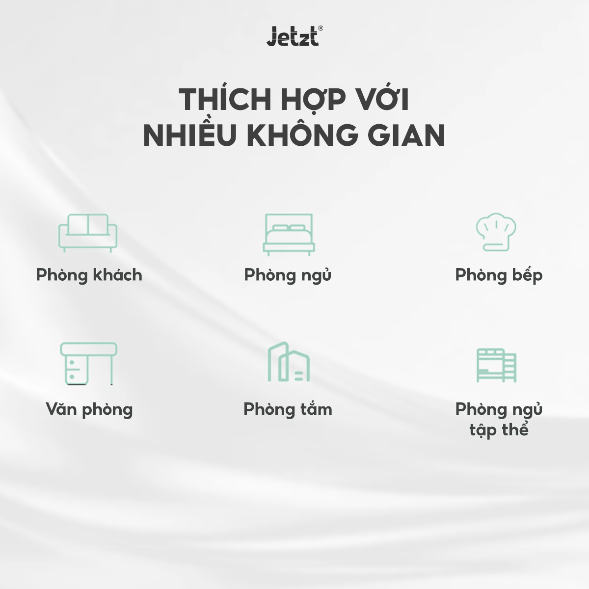Máy lọc không khí hút ẩm 2in1 đa năng Jetzt D70, hút ẩm nhanh, lọc bụi mịn hiệu quả, phòng 30-50m2