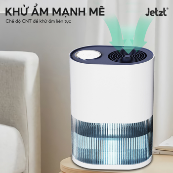 Máy hút ẩm thông minh Jetzt D50 nhỏ gọn, không ồn, tự động ngắt - Tiết kiệm điện năng