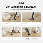 Máy lau sàn hút bụi con lăn đôi đa năng Jetzt H25, lực hút mạnh mẽ 20.000PA