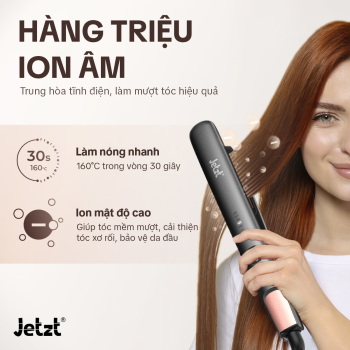 Máy duỗi tóc ép thẳng Jetzt HS - 9225 công nghệ ION âm, tạo kiểu ấn tượng