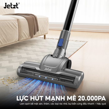Máy hút bụi cầm tay không dây Jetzt XS27, làm sạch đa năng với đèn LED chiếu sáng