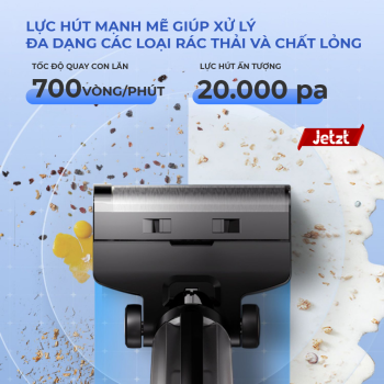 Máy lau sàn hút bụi không dây thế hệ mới Jetzt H17 Pro
