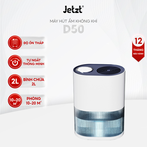 Máy hút ẩm thông minh Jetzt D50 nhỏ gọn, không ồn, tự động ngắt - Tiết kiệm điện năng
