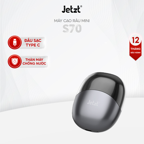Máy cạo râu mini Jetzt S70 nhỏ gọn, 2 lưỡi dao sắc bén, bỏ túi tiện lợi