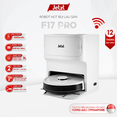 Robot lau sàn hút bụi tự làm sạch JETZT F17 PRO